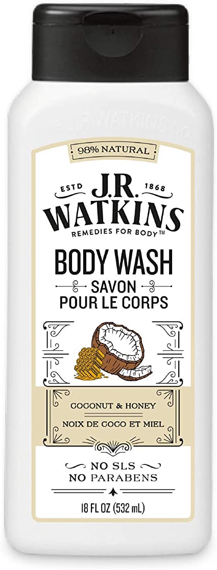 J.R. Watkins Coconut Milk & Honey Body Wash, 532 milliliters