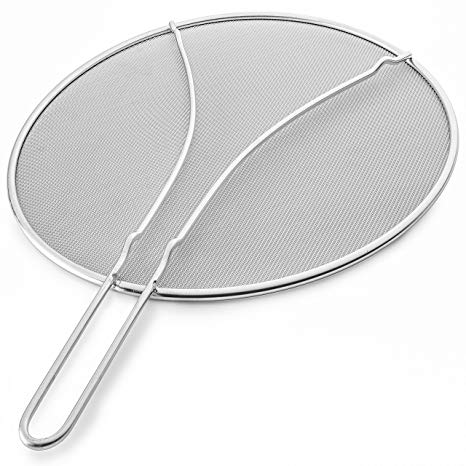 Bellemain Premium 13" Splatter Screen for Frying Pan, Engineered Ultra Fine Mesh Weave Stops 99% of Splatter -Heavy Duty Food Grade Splatter Guard