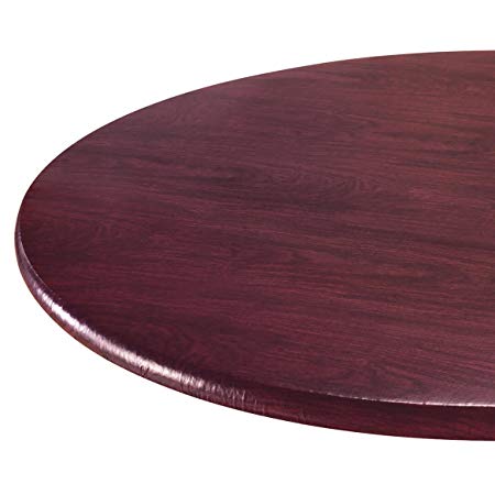 Wood Grain Vinyl Elastic Table Cover