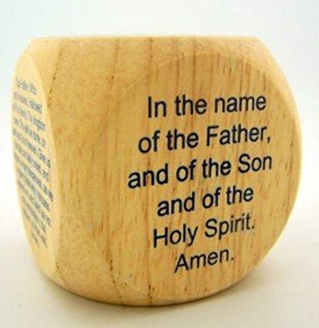 CB My Favorite Catholic Prayers Wooden Cube, 2 1/4 Inch