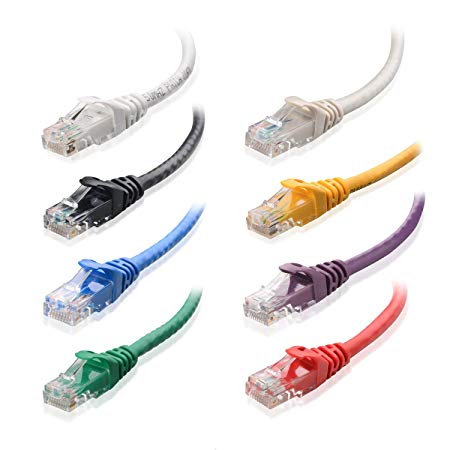 Cable Matters 8-Color Combo Snagless Cat5e Ethernet Cable (Cat5e Cable / Cat 5e Cable) 7 Feet