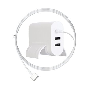 MacBook Pro Charger, Ponkor 85W T-tip Magsafe 2 Power Adaptor Charger with 2-Port USB for Apple Mac Book Pro 15 inch and 17 inch