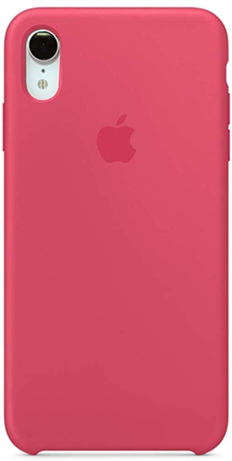 iPhone XR Silicone Case, 6.1 inch Soft Liquid Silicone Case with Soft Microfiber Cloth Lining Cushion (Hibiscus)