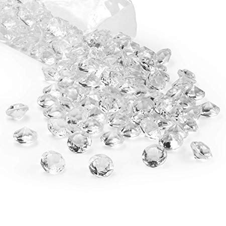 Acrylic Diamonds Gems Crystal Rocks for Vase Fillers, Party Table Scatter, Wedding, Photography, Party Decoration, Crafts by Royal Imports, 3 LBS (Approx 440-460 gems) - Clear