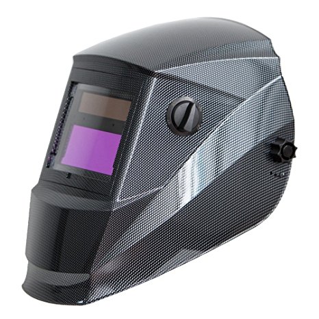 Antra AH6-260-001X Solar Power Auto Darkening Welding Helmet with AntFi X60-2 Wide Shade Range 4/5-9/9-13 with Grinding Feature Extra lens covers Good for TIG MIG MMA Plasma