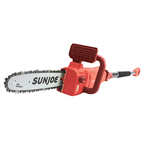 Sun Joe SWJ807E-RED 10" 8 Amp Electric Convertible Pole/Chain Saw, Red