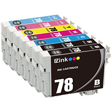 E-Z Ink (TM) Remanufactured Ink Cartridge Replacement for Epson 78 T078 for Epson Artisan 50 Epson Stylus Photo R260 R280 R380 RX580 RX595 RX680 (7 Pack)