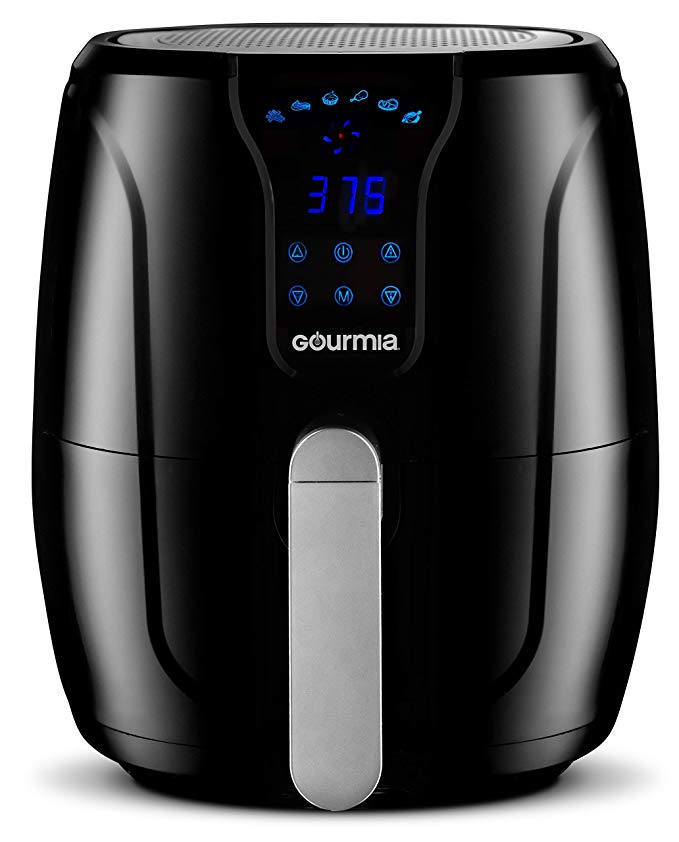 Gourmia GAF328 Digital Air Fryer | Oil-Free Healthy Cooking | 3.5-Quart Capacity | 6 Cook Modes | Removable, Dishwasher-Safe Tray | Free Recipe Book Included