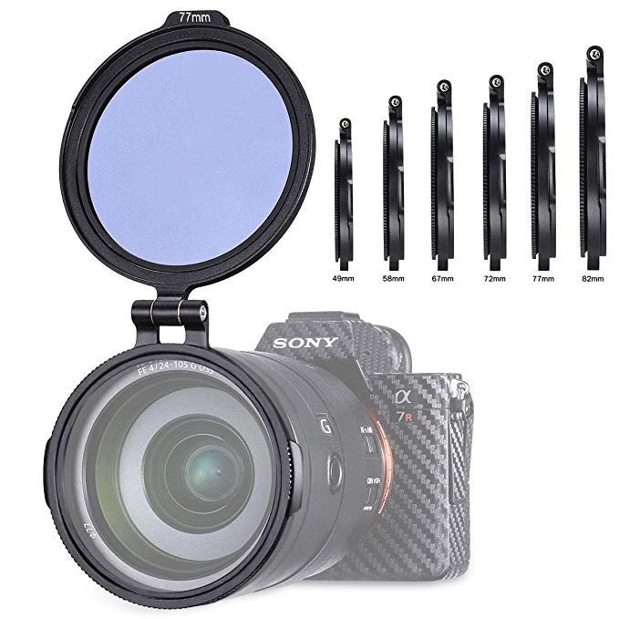 UURig Aluminum Rapid Camera Lens ND Filter Mount Bracket - 82MM, Use on Universal Lens for Canon Sony Panasonic Camera DSLR