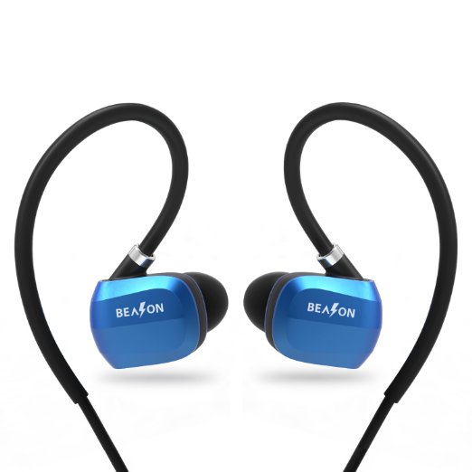 BEASON Running Wireless Waterproof IPX4 Bluetooth Earbud, Sports Workout Wireless Bluetooth 4.1 Headphone with Mic and 6 Hours Playtime, Noise Cancellation Headset with Deep Bass-Blue Color