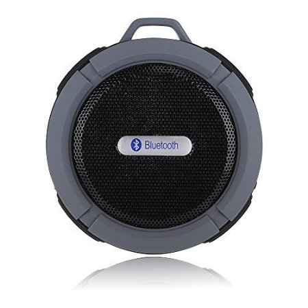 Portable Bluetooth Speaker Waterproof Rechargeable IPX5 Shockproof Dirt Snow Dust Proof Portable Bluetooth Stereo Speaker with Suction Cup Shower Pool Car Handsfree and Built in Mic For iPhone 6 6 Plus 5 5S 5C iPod iPad Mini Samsung Galaxy S5