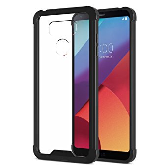 LG G6 Case, OMOTON Slim Fit Case with Shock Absorbing TPU Bumper and Anti-Scratches Hard Acrylic Back for LG G6 ( 2017 Released ), Black