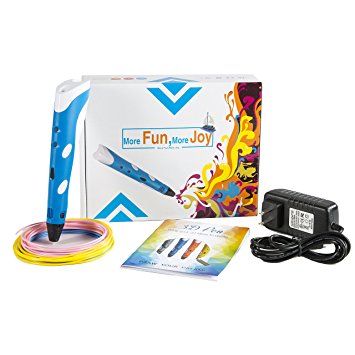 Maven Gifts: 3D Pen for 3D Doodling, Design, and Arts and Crafts Comes with Pen, 3 Multicolored Filament Refills, Charging Cord, and Instruction Manual  Easier than Drawing Ages 8 and Up