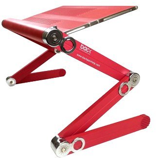 Portable Folding Notebook or Laptop Table - Desk - Tray - Stand (Raspberry Pink) with free mouse stand