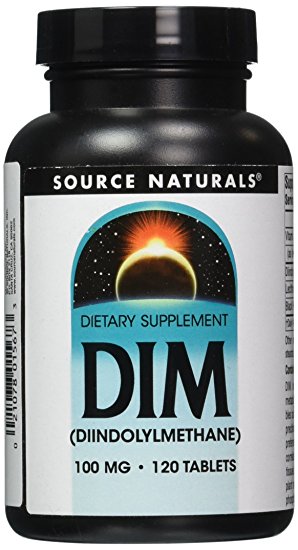 Source Naturals DIM (Diindolylmethane), 100mg, 120 Vegetarian Tablets (100mg, 120 Vegetarian Tablets)