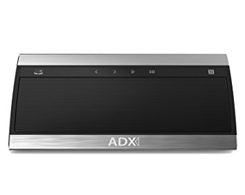 Audio Dynamix® PULSE V4i Stereo Rechargeable Bluetooth V4.0 Speaker with NFC and aptX® - Dual Pulse Bass Radiators, 20hrs  playtime and 20 metre range, compatible with all Apple, Android and Windows devices (Silver)