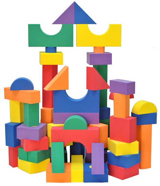 Wonder Blocks Kids Non-Toxic Non-Recycled Quality Foam Wonder Blocks (100 Piece)