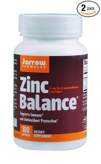 Jarrow Formulas: Zinc Balance L-OptiZinc 15 mg, 100 caps (2 pack)