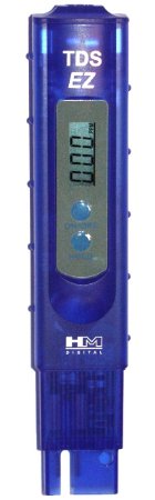 HM Digital TDS-EZ Water Quality TDS Tester, 0-9990 PPM Measurement Range, 1 PPM Resolution,  /- 3-Percent Readout Accuracy