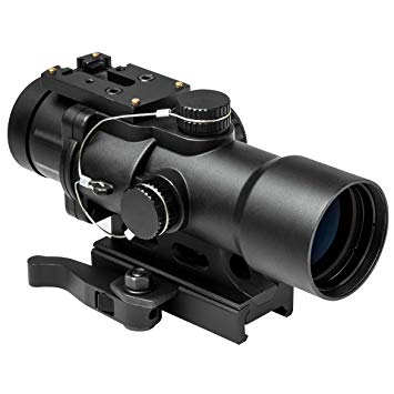 VISM 3.5x32 Blue/Green Illum. Compact Prismatic Optic Riflescope, Urban Tactical Ret, Green Lens