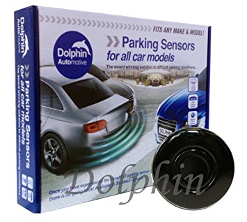 Dolphin DPS400 Reverse Parking Sensors Auto Express Award Winning In 32 Colours With Lifetime Warranty. 4 Ultrasonic Radar Sensors Kit Audio Alert System Matt & Gloss Black  30 More Colours (Gloss Black)