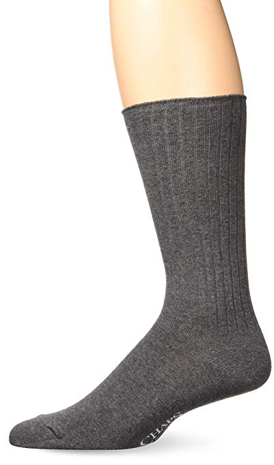 Chaps Men's Ribbed Solid Crew Socks