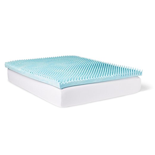Slumber Solutions Gel Highloft 4-inch Memory Foam Mattress Topper with Cover Queen