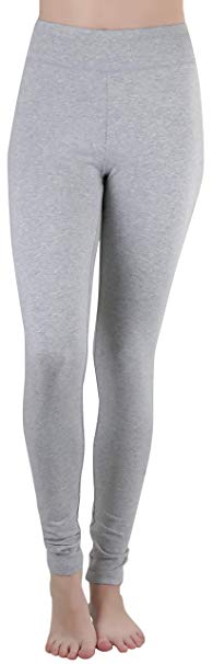 ToBeInStyle Women's Medium Weight Breathable Cotton-Spandex Leggings