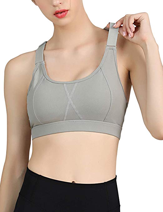 Lynfun Sports Bras for Petite Women Girls, Removable Padded, Adjustable, High Impact Support for Yoga Gym Workout Fitness