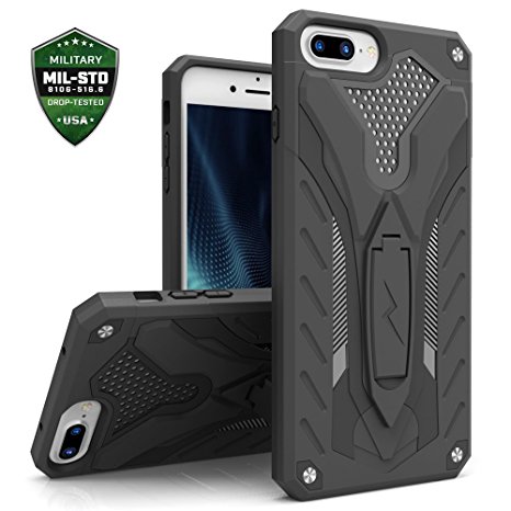 Zizo Static Cover for iPhone 7 Plus Case w/ [Military Grade] with Built-in Kickstand Shockproof and [Impact Dispersion Technology]