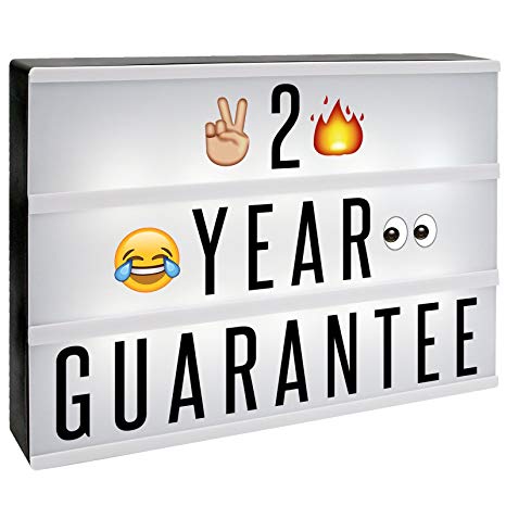 A4 Lightbox | Cinematic Light Sign Includes 205 Letters & Emojis and Free USB Cable | Light Up Box Sign | Replacement Letters, Characters, Emojis & Extra Symbols | Personalise Messages | To Fit A4 Cinematic Light Box | M&W Lightbox