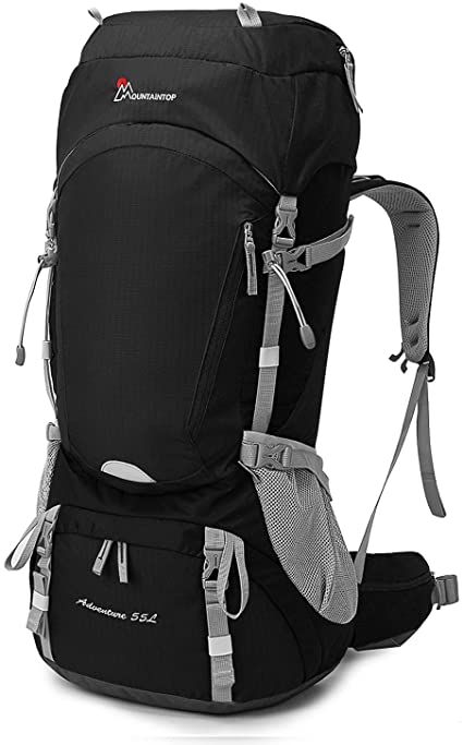 Mountaintop 70L 10L Outdoor Sport Water-Resistant Internal Frame Backpack Hiking Backpack Backpacking Trekking Bag with Rain Cover for Climbing,Camping,Hiking,Travel and Mountaineering-5805II