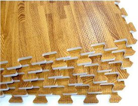 We Sell Mats Wood Grain Interlocking Foam Anti Fatigue Flooring 2'x2'x3/8" Tiles