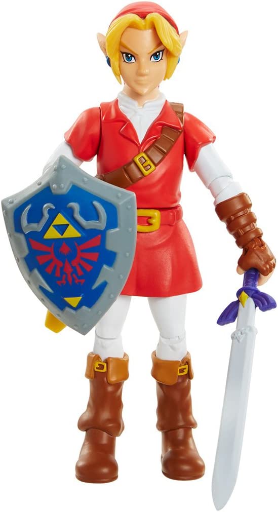 World of Nintendo, Legend of Zelda: Ocarina of Time Link in Goron Tunic Action Figure, 4 Inches