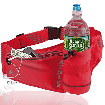 Athle Sport Running Belt with Vertical Bottle Pocket