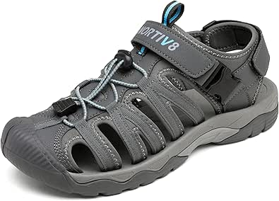 NORTIV8 Men's Sandals, Closed Toe Athletic Sport Sandals, Mens Summer Shoes, Lightweight Trail Walking Sandals for Men