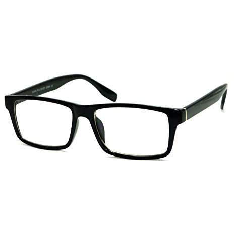 VINTAGE Designer Style Rectangle Frame Clear Lens Eyeglasses