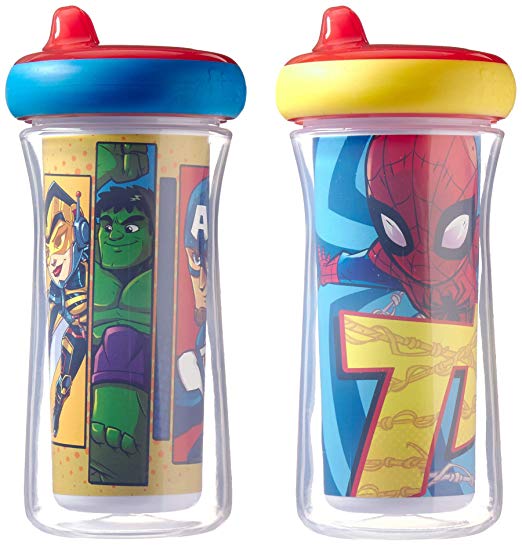 The First Years Marvel Superhero Adventures Hero Insulated Sippy Cups, 2pk