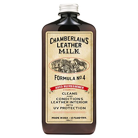 Leather Milk Auto Leather Conditioner and Cleaner - Auto Refreshener Formula No. 4 - Protection for car Interiors. Made in America. 2 Size Options. Includes Deep Conditioning Pad.