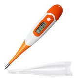 LotFancy Automatic Digital Thermometer for Rectal Oral and Axillary Underarm Body Temperature MeasurementFlexible Tip Waterproof