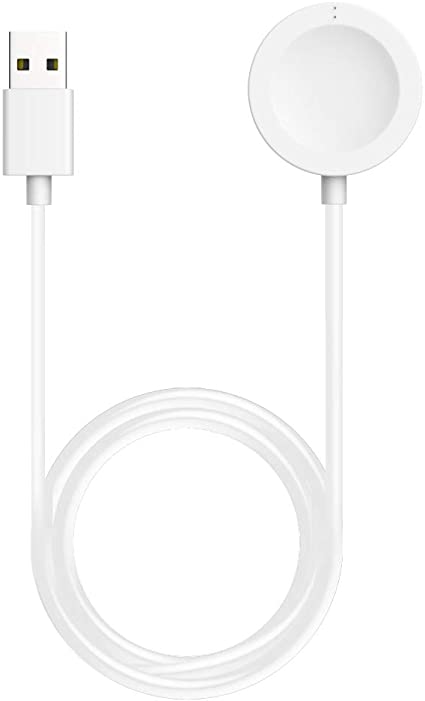 MoKo Charger Compatible with Fossil Gen 4/Gen 5/Emporio Armani/Skagen falster 2/Misfit Vapor 2, Portable Magnetic Replacement Charging Dock Stand Adapter with 1M USB Charge Cable Cord - White