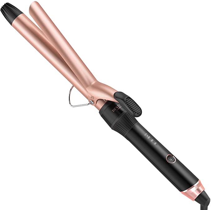 Curling Tongs BESTOPE 25mm Ceramic Hair Curlers Large Barrel Curling Iron with 4 Heat Setting 220℃ Curling Wand, Quick Heating, with Heat Protective Glove