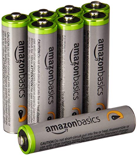 AmazonBasics AAA High-Capacity Rechargeable Batteries (8-Pack) Pre-charged - Packaging May Vary (Renewed)