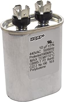 HQRP 10uf 370-440V Capacitor Works with AC Electric Motor Run Start HVAC Blower Compressor Trane Furnace 10MFD 27L669 97F9002 Jandy Carrier Payne