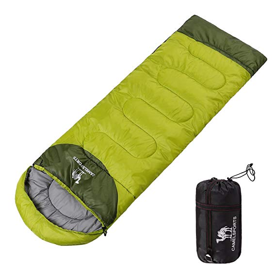 Camping Sleeping Bag- Envelope Lightweight Portable Waterproof Camel women/men’s sleeping bag Perfect For Hiking Backpacking Traveling and Other Outdoor Activities