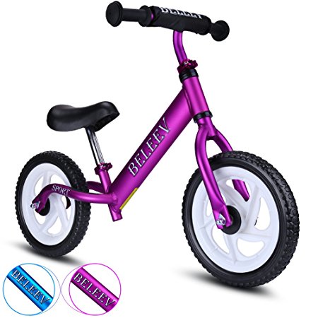 BELEEV Balance Bike(4.3 lbs) Aluminum Alloy, No Pedal Toddler Bike, Adjustable Handlebar and Seat, 110lbs Capacity for Kids Age 18 Months to 5 Year Old