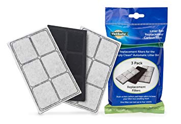 PetSafe Litter Box Replacement Carbon Filters, 3-Pack, for Use Simply Clean Automatic Cat Litter Box