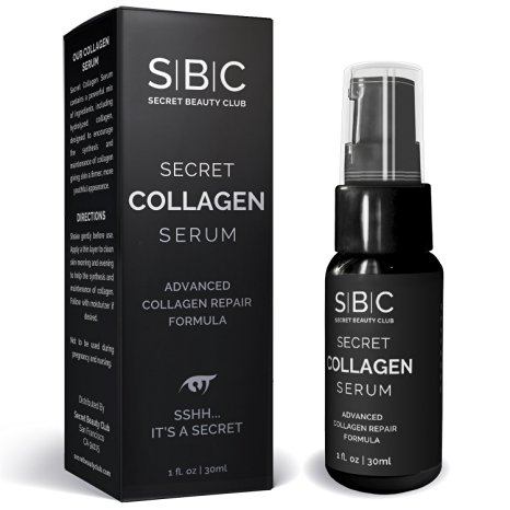 Collagen Serum With Hyaluronic Acid & EGF - Firms Skin & Improves Elasticity; Diminishes the Appearance of Fine Lines & Wrinkles; No Problem Guarantee