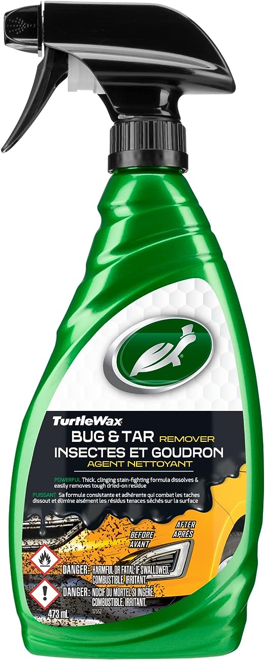 Turtle Wax 50384 Bug & Tar Remover, Removes Dirt, Stains, Tree Sap and Bug Splatters From Any Exterior Surface, Works on Metal, Paint, Plastic and Glass, 16 oz