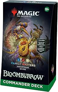 Magic: The Gathering Bloomburrow Commander Deck - Family Matters (100-Card Deck, 2-Card Collector Booster Sample Pack   Accessories)